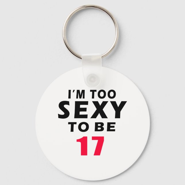 17 Geburtstagsdesigns Schlüsselanhänger (Vorderseite)