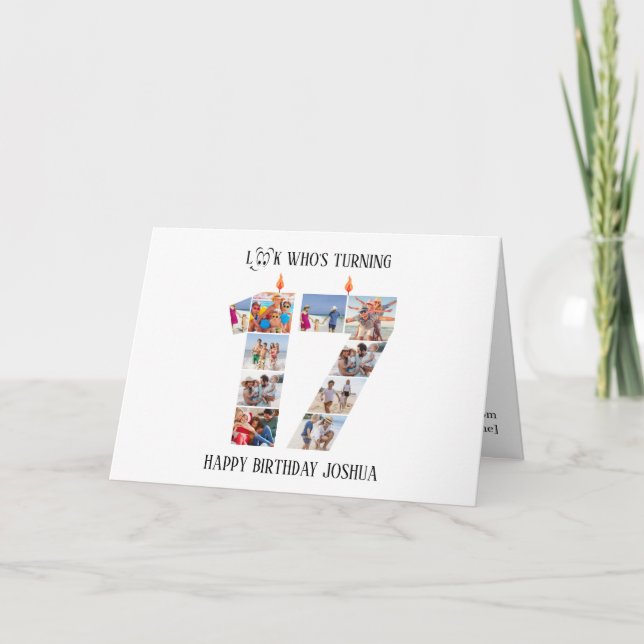 17. Geburtstagskarte Karte (Vorderseite)