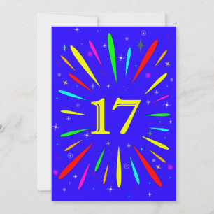 17. Geburtstagsparty Einladung Explosion