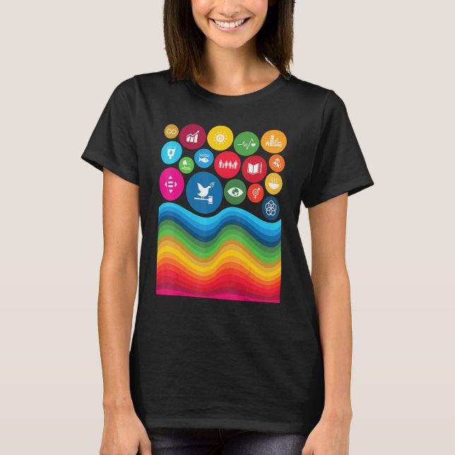17 Globale Ziele für Nachhaltige Entwicklung T-Shirt (Vorderseite)