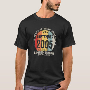 17 Jahre alt September 2005 17. Geburtstag T-Shirt