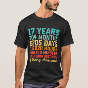 17 Jahre alte Geburtstagszitat Lustig 17. B-Day Ma T-Shirt