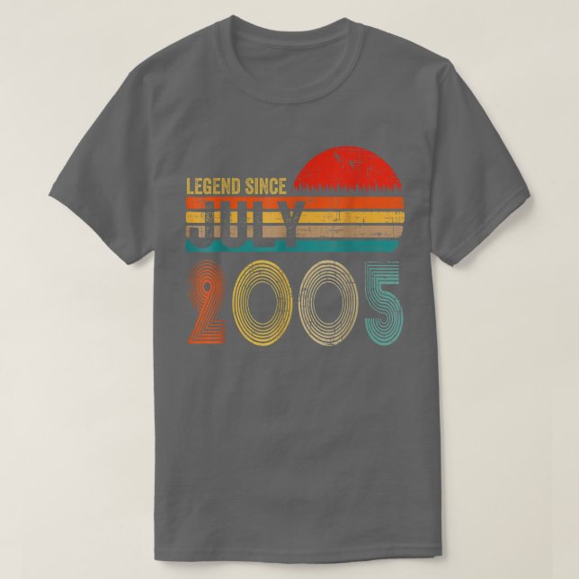 17 Jahre alte Geschenke Legend seit Juli 2005 17.  T-Shirt (Design vorne)