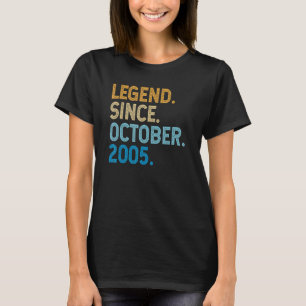 17 Jahre alte Legende Seit Oktober 2005 17. Geburt T-Shirt