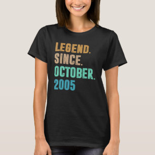 17 Jahre alte Legende Seit Oktober 2005 17. Geburt T-Shirt