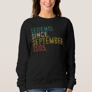 17 Jahre alte Legende seit September 2005 17. Bir Sweatshirt