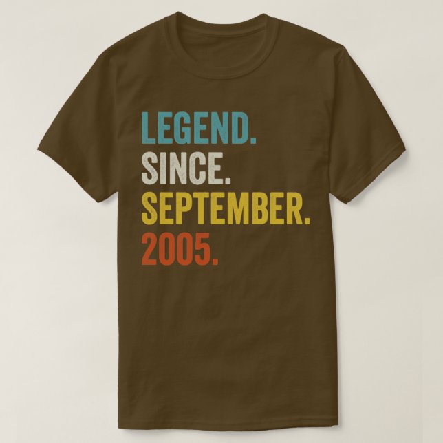 17 Jahre alte Legende Seit September 2005 17. Gebu T-Shirt (Design vorne)