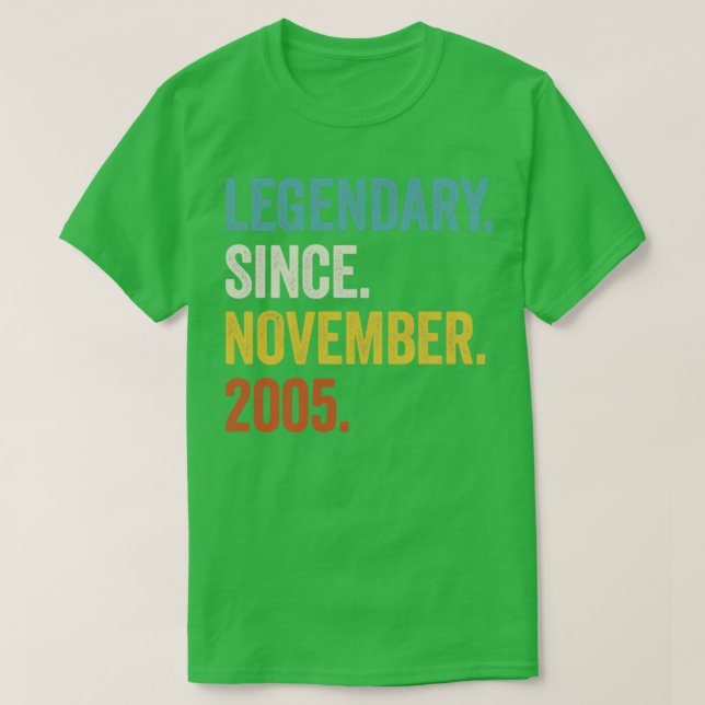 17 Jahre alter Legendär seit November 2005 17. T-Shirt (Design vorne)