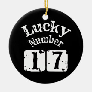 17 - Lucky Number 17 Luck Keramik Ornament