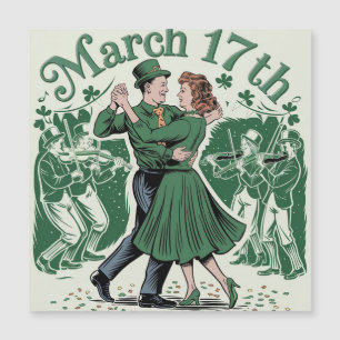 17. März Heiliger Patrick. Irish Festival Magnetkarte