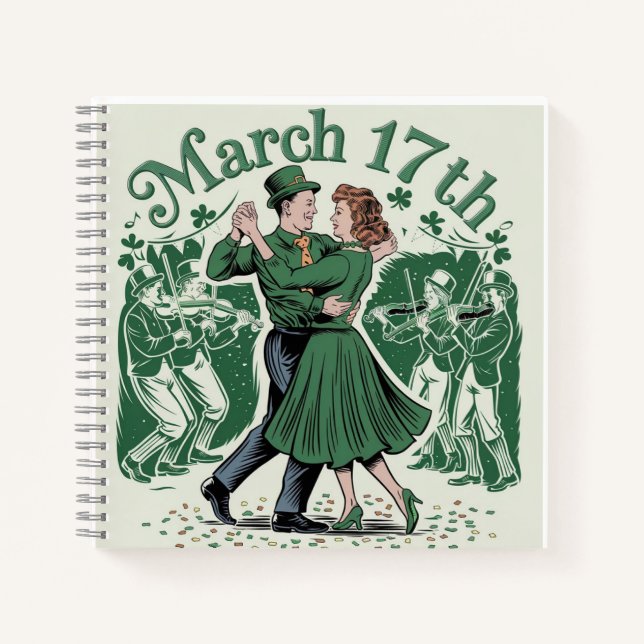17. März Heiliger Patrick. Irish Festival Notizbuch (Vorderseite)