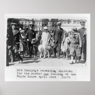 17 Mrs. Coolidge Easter Egg White House Poster
