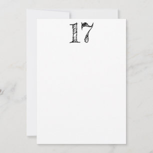 17 Nummer 17 Einladung
