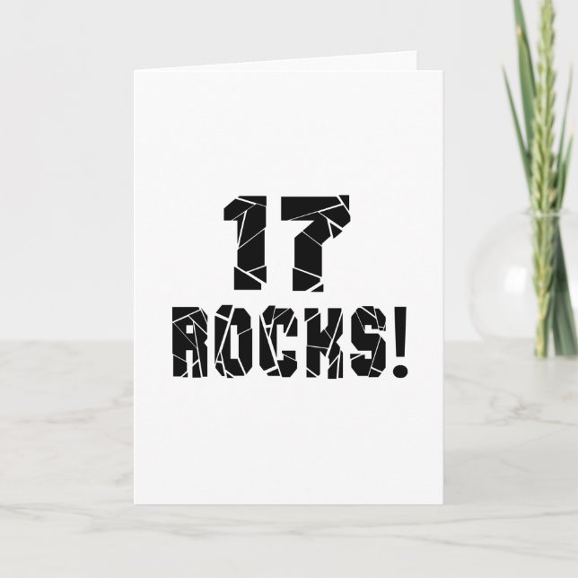 17 Rocks Birthday Designs Karte (Vorderseite)