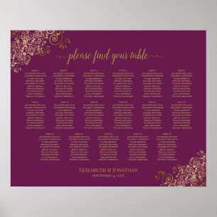 17 Tableau Cassis Mariage en or violet