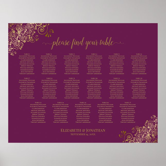 17 Tableau Cassis Mariage en or violet (Devant)