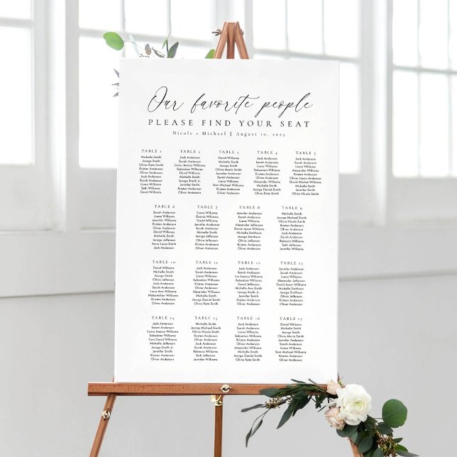 17 Tische Favoriten Personen Acryl Sitzordnung Acrylschild (Von Creator hochgeladen)