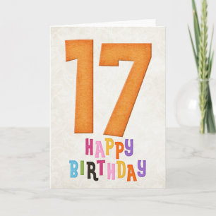 17e anniversaire Bonne carte d'anniversaire Design