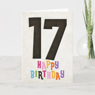 17e anniversaire Bonne carte d'anniversaire Design