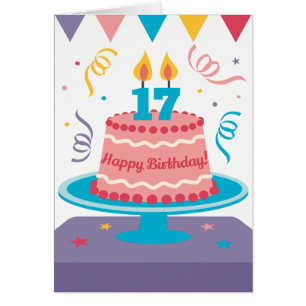 17e gâteau d'anniversaire