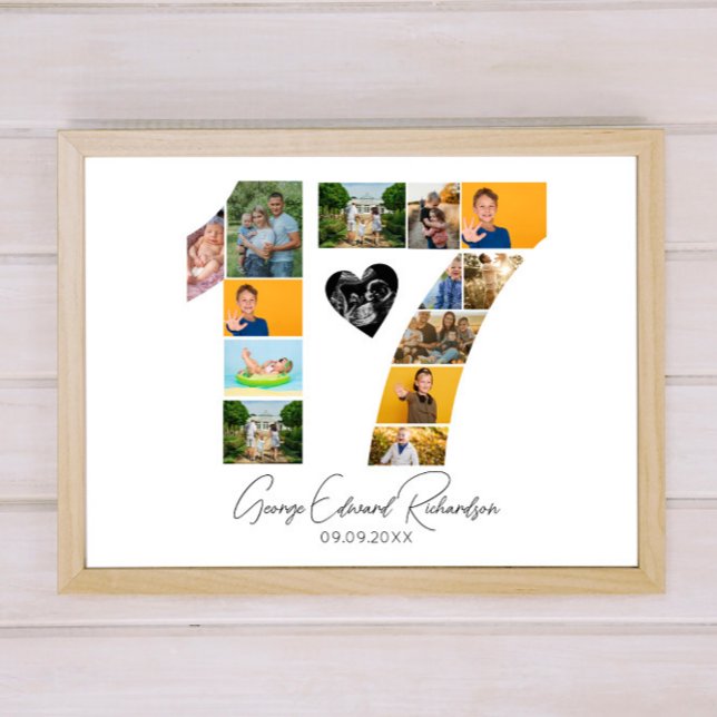 17th Birthday Photo Collage Poster Keepsake (Von Creator hochgeladen)