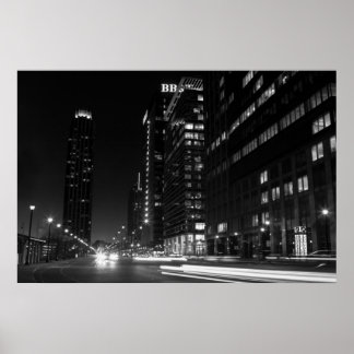 17th Street & Atlantic Station in Black & White Poster