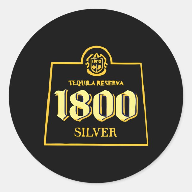 1800 Tequilas entspannt Runder Aufkleber (Vorderseite)