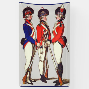 1803 London Freiwilligensoldaten Druck Banner