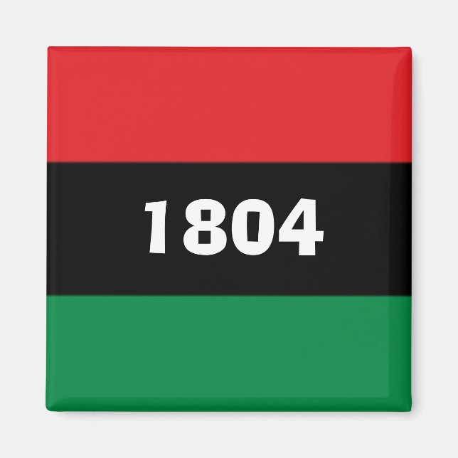 1804 Haiti Pan African Colors  Magnet (Vorne)