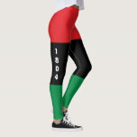 1804 Haiti Panafrikanische Farben  Leggings<br><div class="desc">Dieses Design erinnert an das Jahr 1804,  dem Jahr der erfolgreichen haitianischen Revolution,  auf panafrikanischem FlaggenHintergrund.</div>