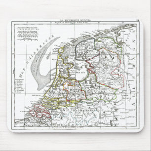 1806 Karte - La Republique Batave Mousepad