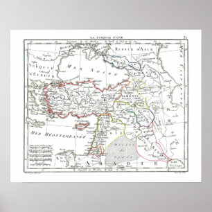 1806 Karte - La Turquie d'Asie Poster