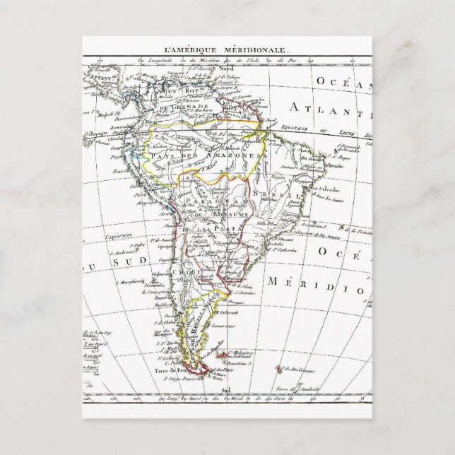 1806 Karte - L'Amérique Méridionale (Vorderseite)