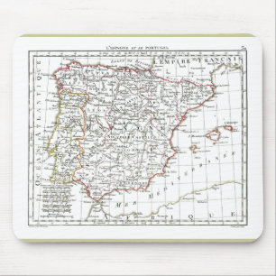 1806 Karte - L'Espagne et le Portugal Mousepad