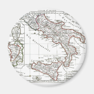 1806 Karte - L'Italie (Seifenlösung) Magnet