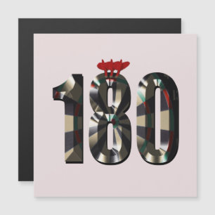"180 in 3D: Die ultimative Darts-Dimension" Magnetkarte