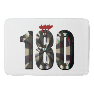 "180 in 3D: The Ultimate Darts Dimension" Badematte