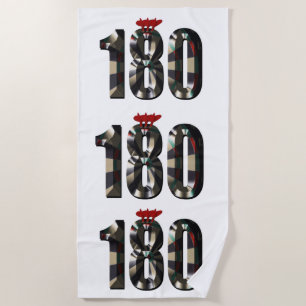 "180 in 3D: The Ultimate Darts Dimension" Strandtuch