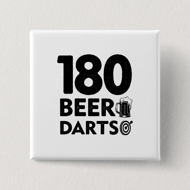 180 Tage Bier und Darts Button (Vorderseite)