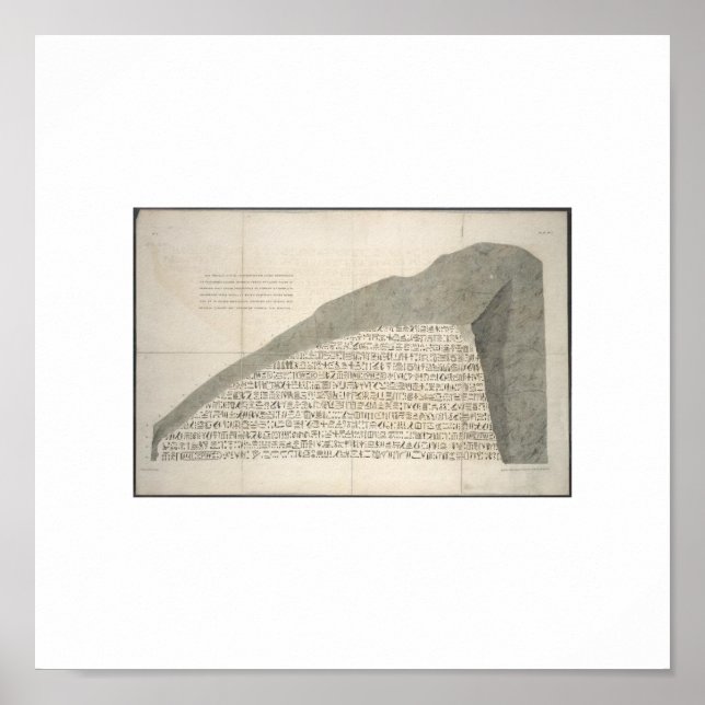 1810 Rosetta Stone Heiroglyphen Bild Poster (Vorne)