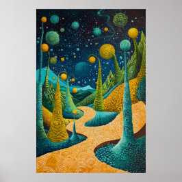 1815 Cosmic Surrealist Dreamscape Poster