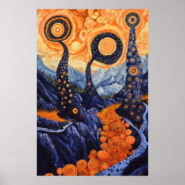 1816 Cosmic Surrealist Dreamscape Poster