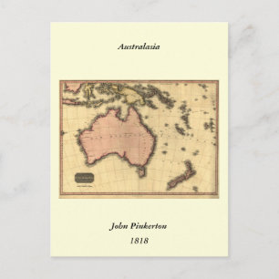 1818 Australasia Karte - Australien, Neuseeland