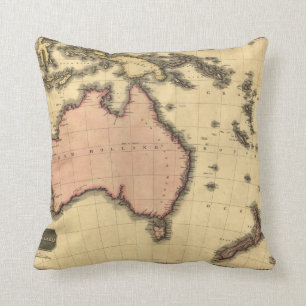 1818 Australasien-Karte - Australien, Neuseeland Kissen