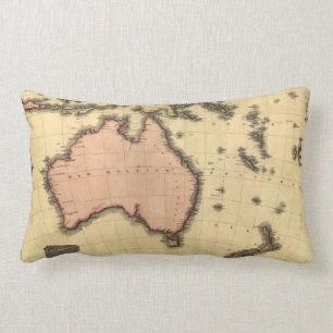 1818 Australasien-Karte - Australien, Neuseeland Lendenkissen