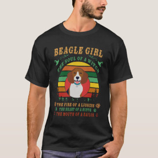 181 Beagle Mädchen das Soul Das Feuer das Herz der T-Shirt