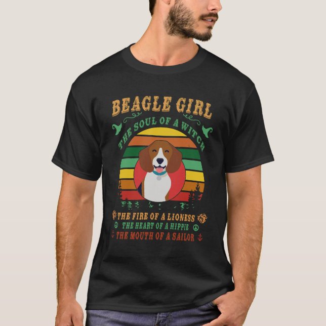 181 Beagle Mädchen das Soul Das Feuer das Herz der T-Shirt (Vorderseite)