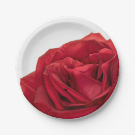 1822-Rote Hochzeit-Rose Pappteller