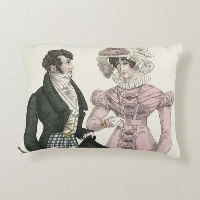 1823 Die antike Hochzeitsmännin-Mode Dekokissen (Rückseite)