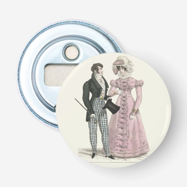 1823 Die antike Hochzeitsmännin-Mode Flaschenöffner (Vorderseite)